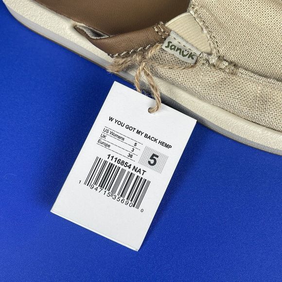 Sanuk You Got My Back Hemp Natural 100% Authentic Brand New Women’s 5 - Picture 5 of 8